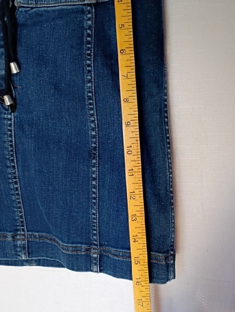 Free People Modern Femme Corset Mini Skirt Blue Denim Lace-Up Size 4 - Picture 7 of 9